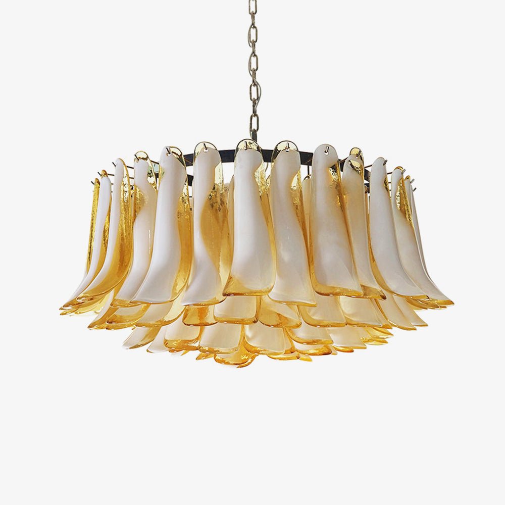 Petala Amber Art Glass Chandelier – Amber Art Glass Chandelier