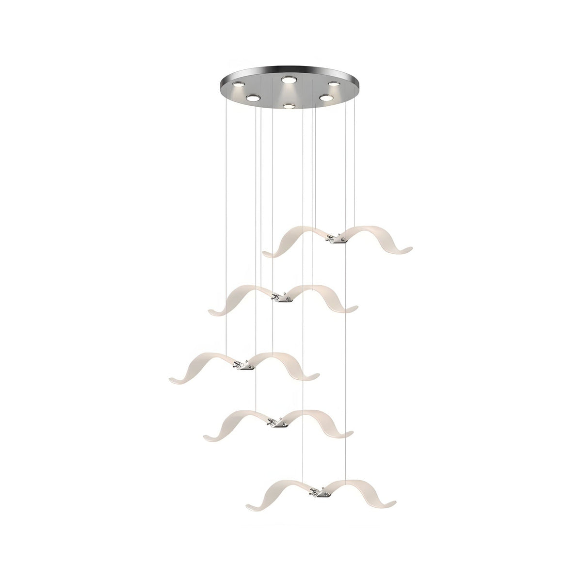 Large Seagull Chandelier – Ambient Illumination in Luxury Interior Setting View 21