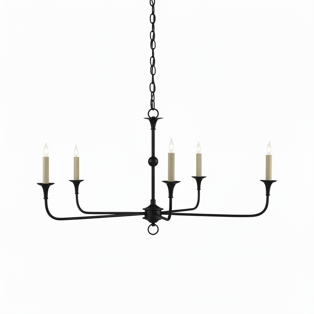 Elara Candle Curated Solid Brass Chandelier – handcrafted surface texture #1