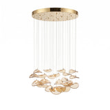 Wave Floating Leaf Chandelier – Ambient Illumination in Luxury Interior Setting View 24