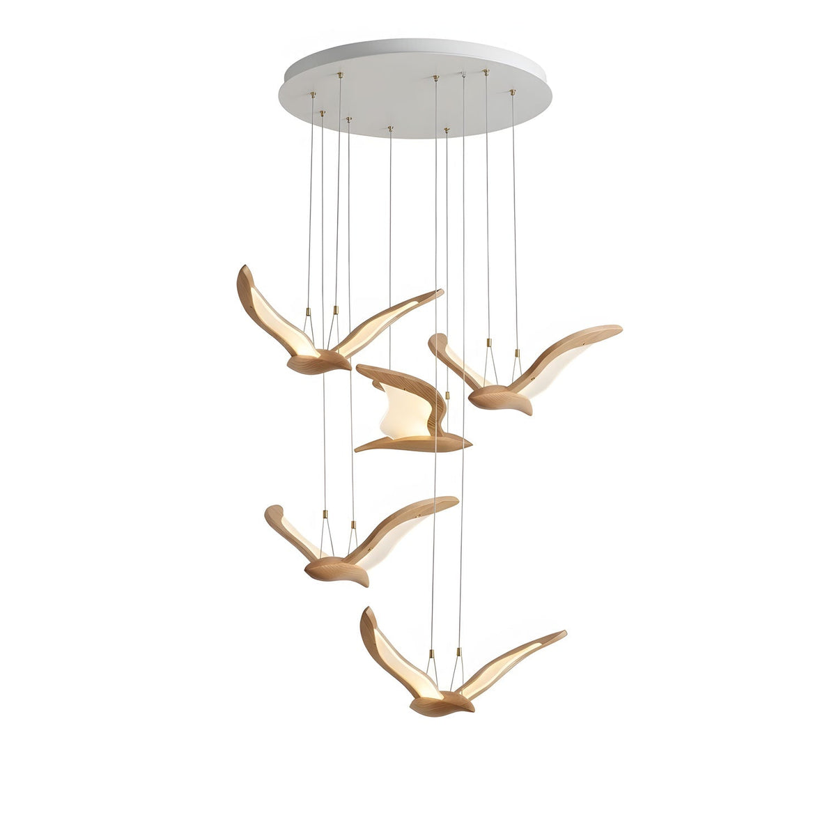 Modern Warbler Chandelier – Ambient Illumination in Luxury Interior Setting View 28