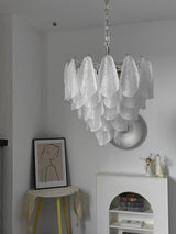 Glass Teardrop Curated Mouth-Blown Frosted Glass – unlit natural material contrast