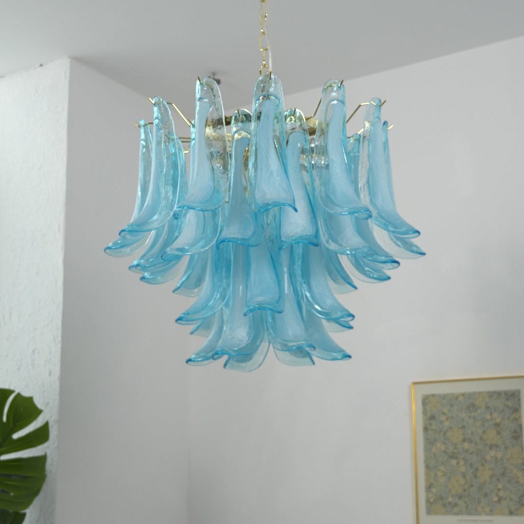 Azure Drift Glass Curated Mouth-Blown Frosted Gl – handcrafted surface texture