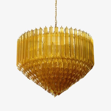 Prism Amber Glass Chandelier