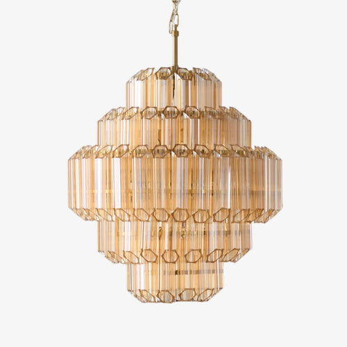 Aurum Cascade Glass Curated Amber Art Glass Chan – Amber Art Glass Chandelier