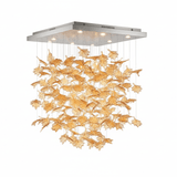 Multicolor Crystal Maple Chandelier – Ambient Illumination in Luxury Interior Setting View 24