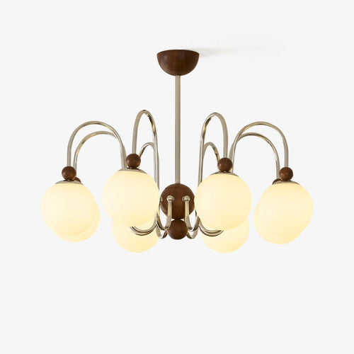 Aurora Loop Curated Mouth-Blown Frosted Glass Ch – Mouth-Blown Frosted Glass Chandelier