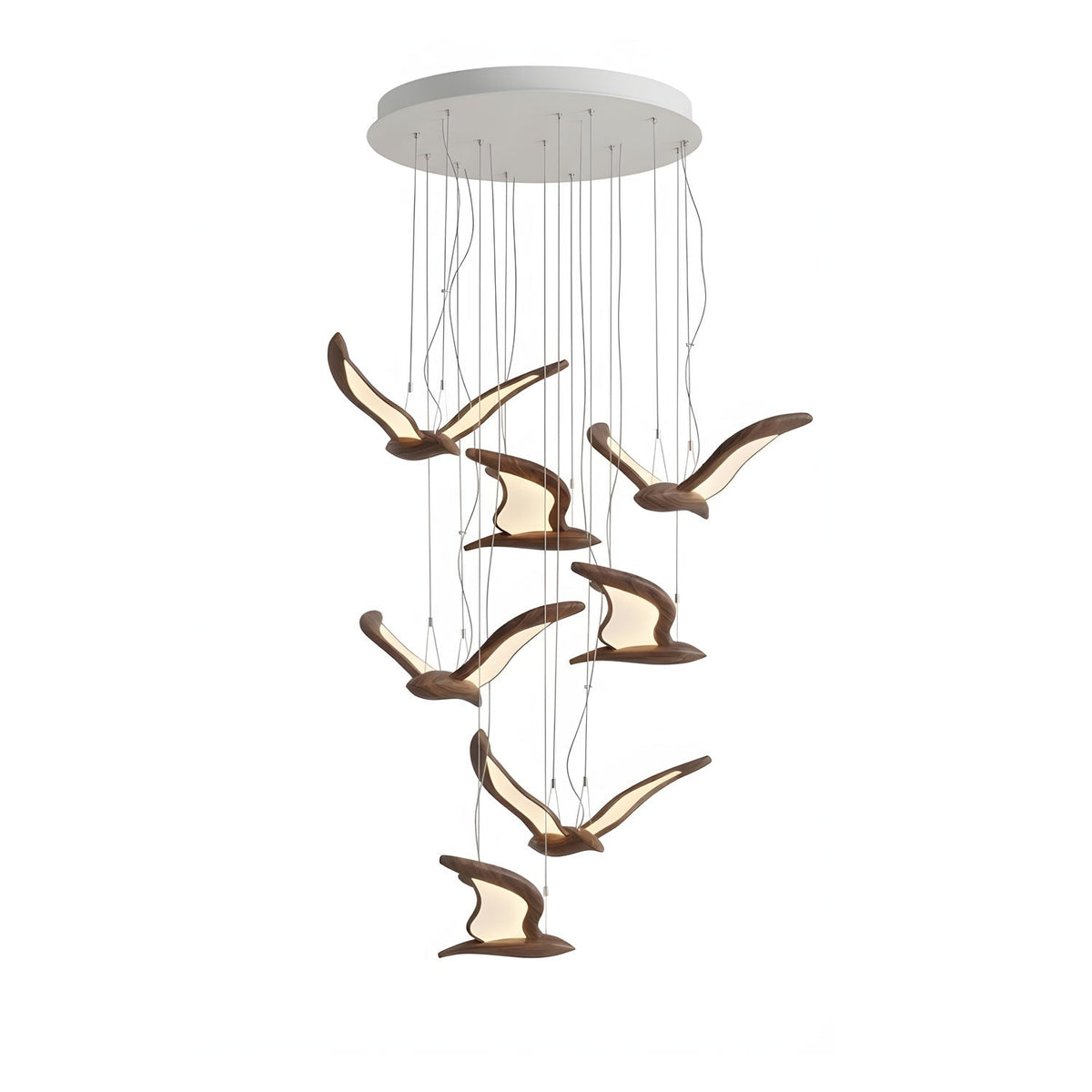 Modern Warbler Chandelier – Ambient Illumination in Luxury Interior Setting View 31