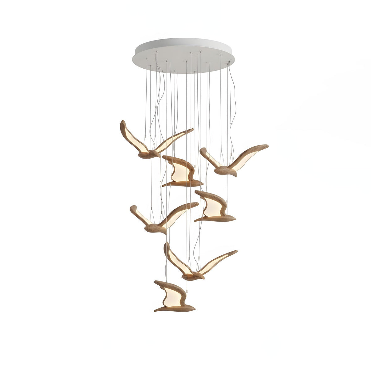 Modern Warbler Chandelier – Ambient Illumination in Luxury Interior Setting View 30