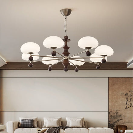Elswyth Curated Mouth-Blown Frosted Glass Chande