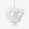 White Glass Disc Chandelier