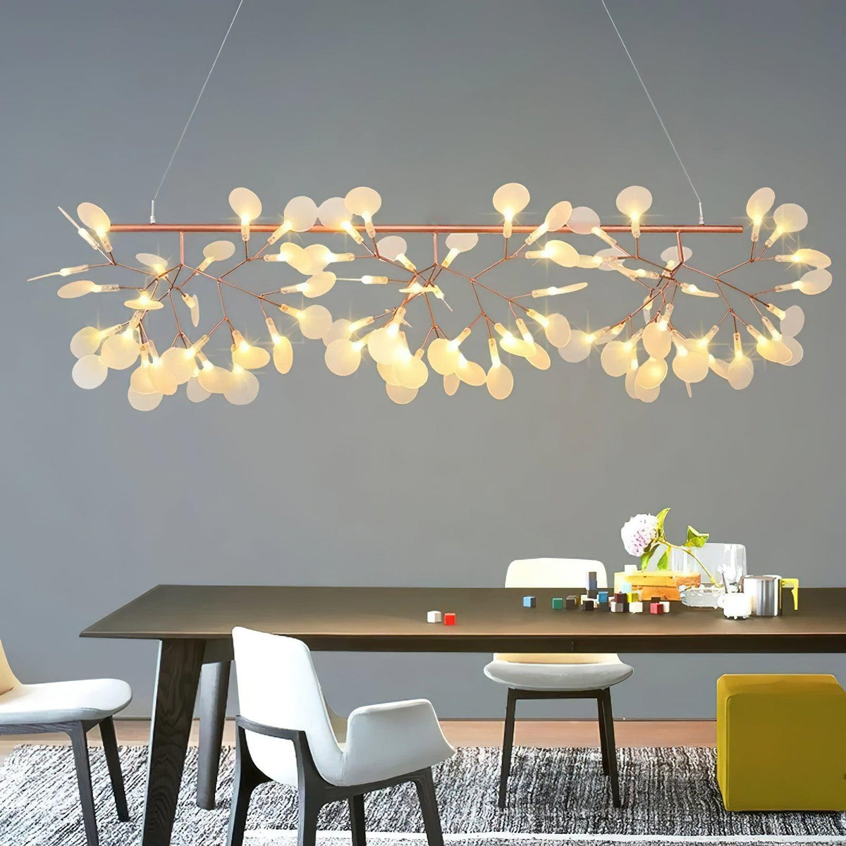 Long Style Firefly Led Chandelier – Ambient Illumination in Luxury Interior Setting View 13