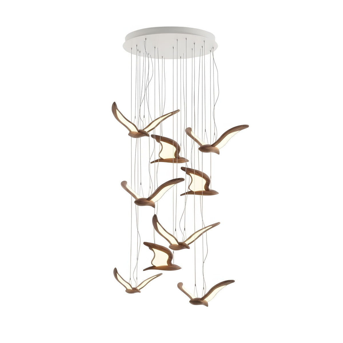 Modern Warbler Chandelier – Ambient Illumination in Luxury Interior Setting View 33