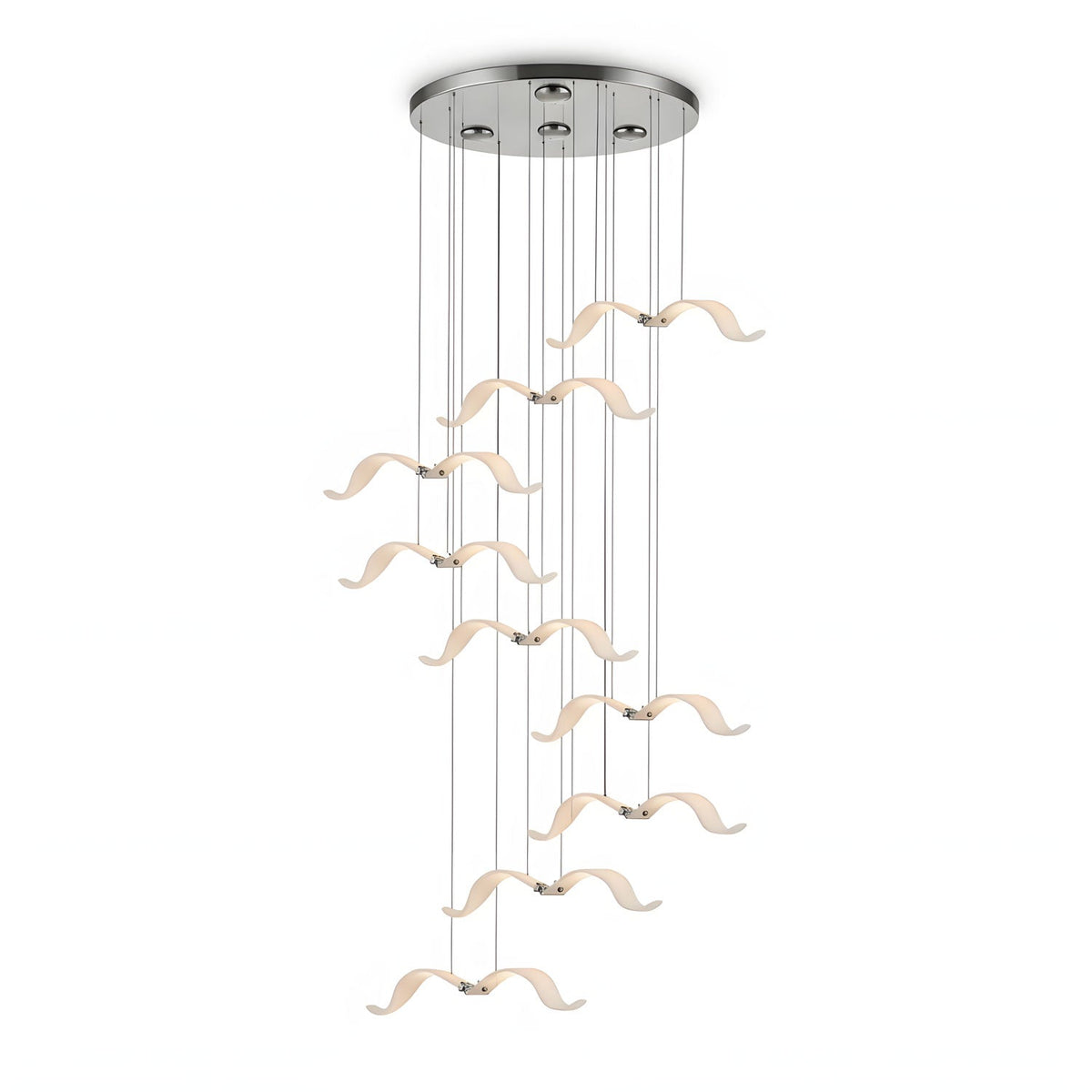 Large Seagull Chandelier – Ambient Illumination in Luxury Interior Setting View 27