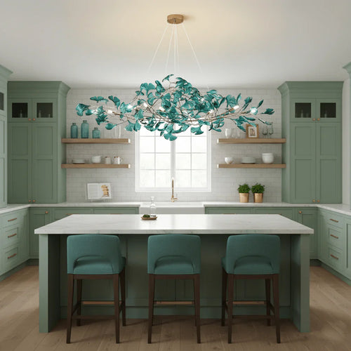 Acrylic Gingko Chandelier | Ginkgo Leaf Art Chandelier | JINSHE