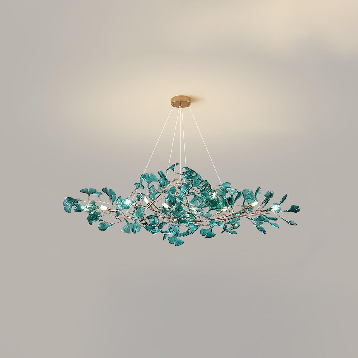 Ginkgo Leaf Acrylic Chandelier - Luxury Lighting Photo 15