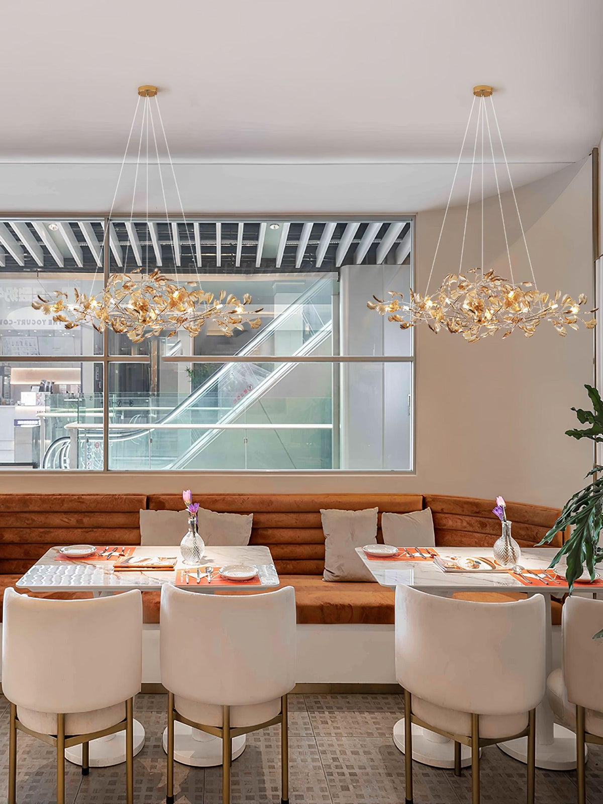 Ginkgo Leaf Acrylic Chandelier - Luxury Lighting Photo 26