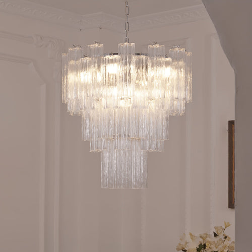 Aveline Glass Curated Mouth-Blown Frosted Glass installed in residential dining space