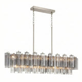 Eloria Glass Linear Curated Mouth-Blown Frosted – illuminated warm ambiance setting #1 #2