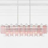 Eloria Glass Linear Curated Mouth-Blown Frosted – full fixture elevation view