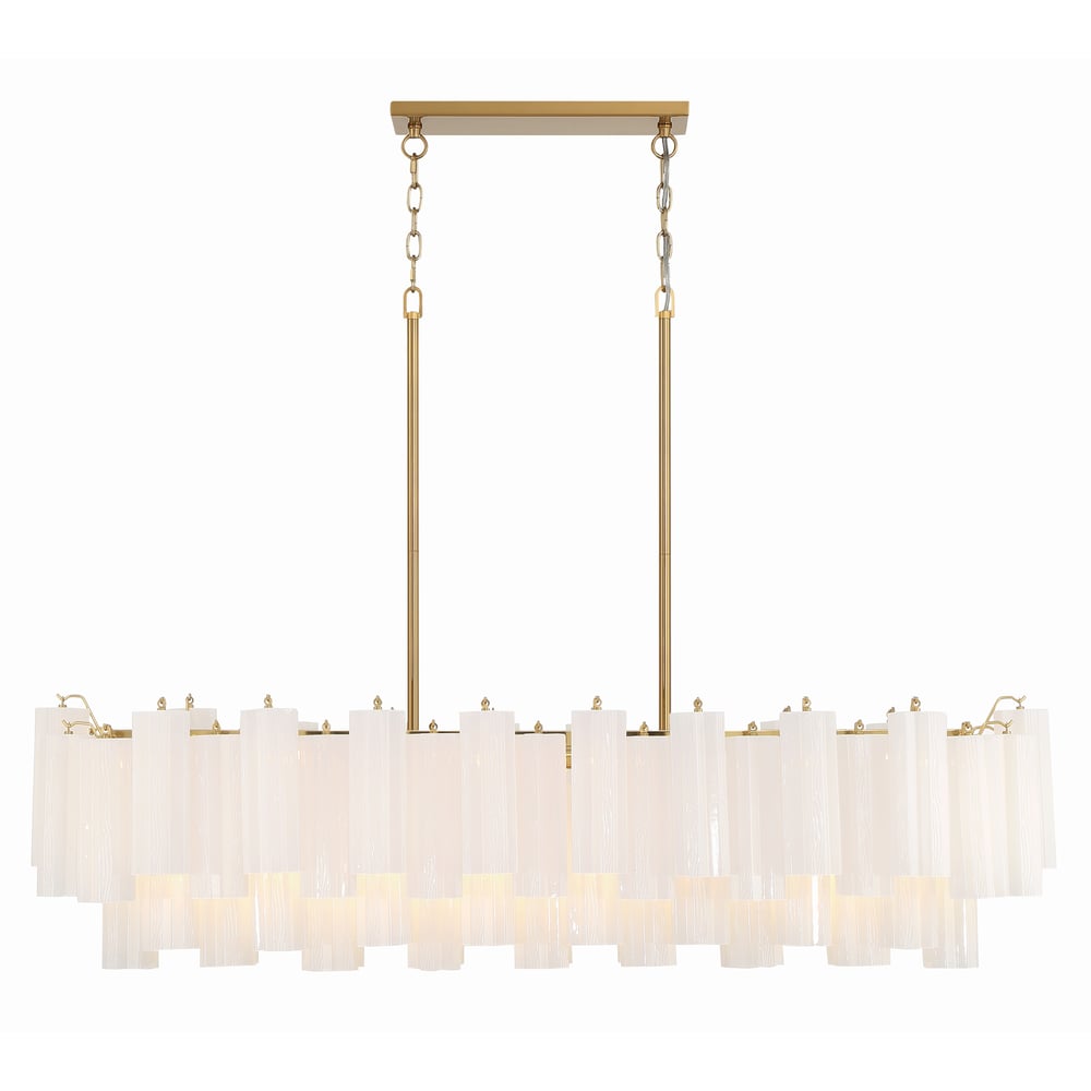 Eloria Glass Linear Curated Mouth-Blown Frosted – illuminated warm ambiance setting #1