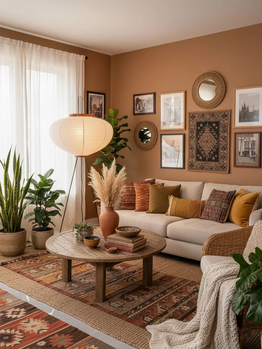 Washi Paper Floor Lamp | Japanese-Style Nordic Design | JINSHE