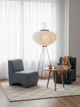 Metal Floor Lamp View 15 | Washi Paper Floor Lamp | Noguchi-Inspired Nordic Design | JINSHE | JINSHE