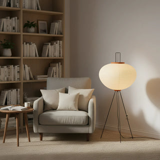 Washi Paper Floor Lamp | Japanese-Style Nordic Design | JINSHE