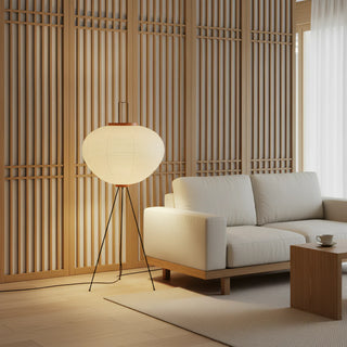 Washi Paper Floor Lamp | Japanese-Style Nordic Design | JINSHE