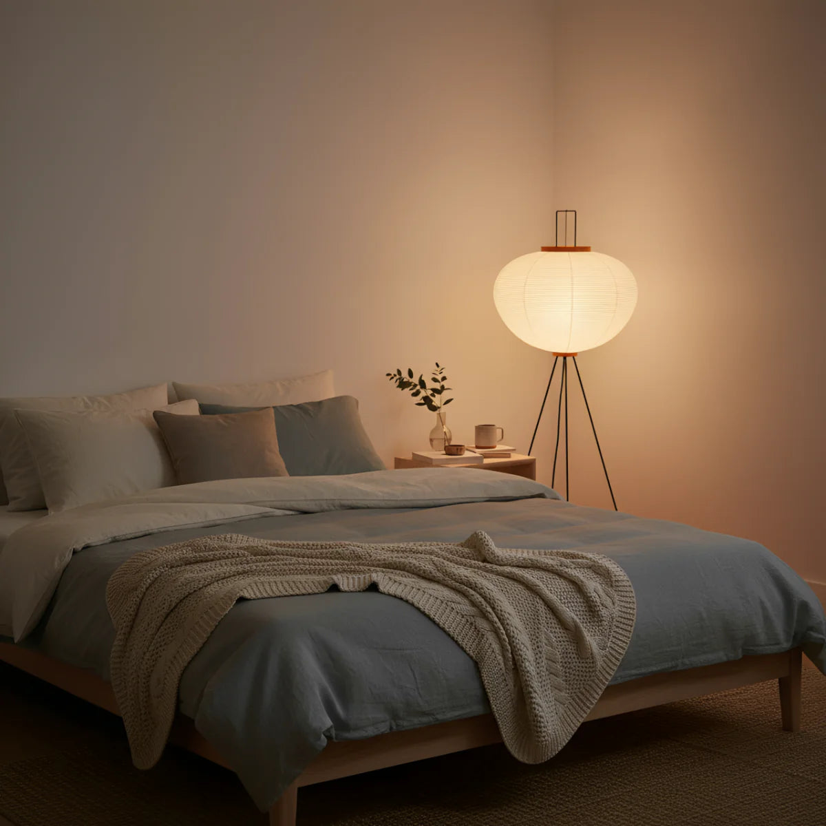 Washi Paper Floor Lamp | Japanese-Style Nordic Design | JINSHE