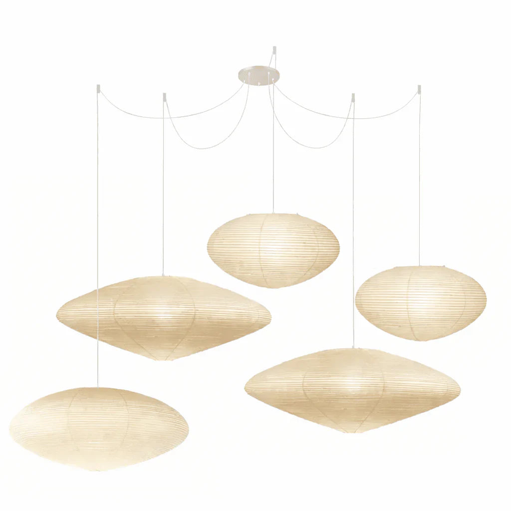Washi Paper Pendant Light | Wabi Sabi Japanese Lantern Pendant | JINSHE