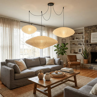 Washi Paper Pendant Light | Wabi Sabi Japanese Lantern Pendant | JINSHE
