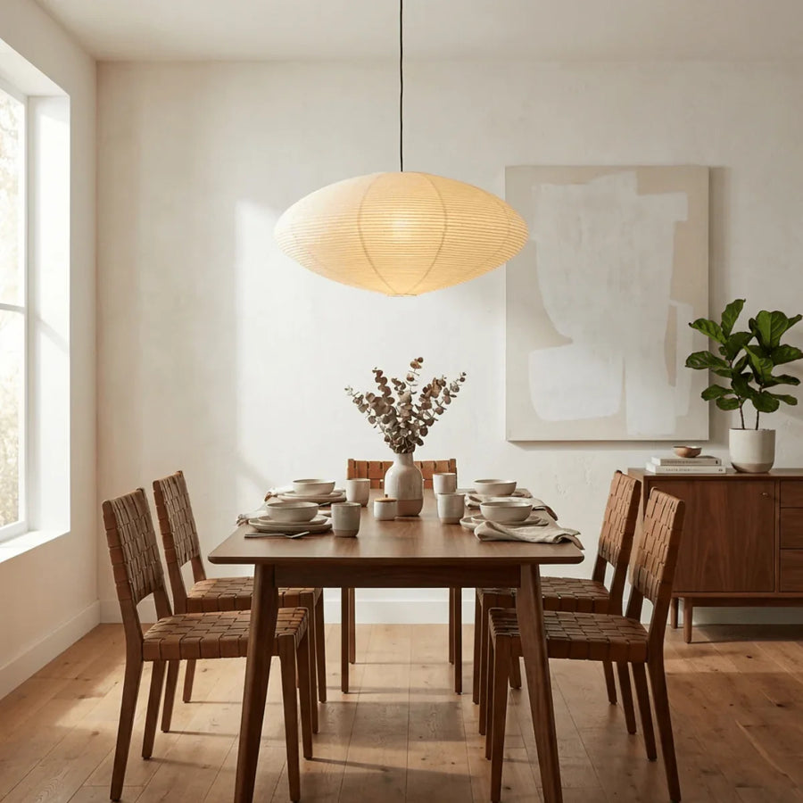 Washi Paper Pendant Light | Wabi Sabi Japanese Lantern Pendant | JINSHE