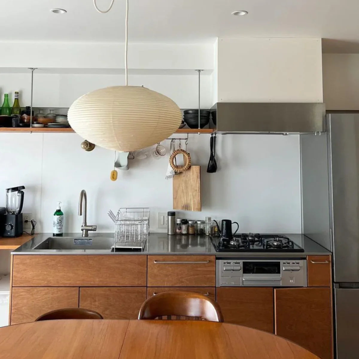 Washi Paper Pendant Light | Wabi Sabi Japanese Lantern Pendant | JINSHE