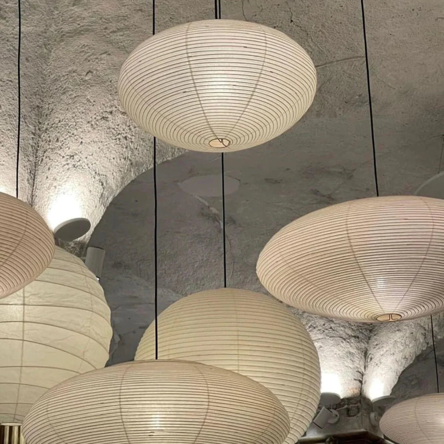 Washi Paper Pendant Light | Wabi Sabi Japanese Lantern Pendant | JINSHE