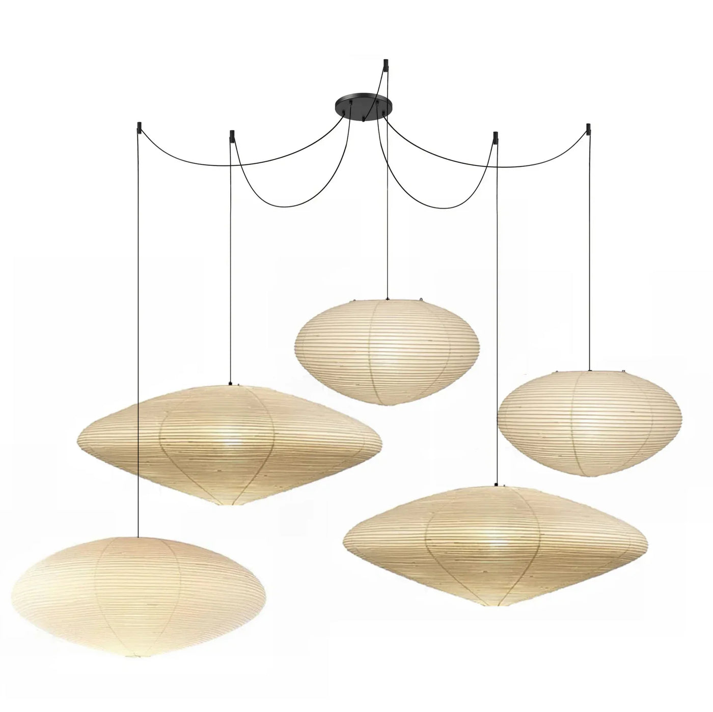 Japanese Washi Paper Pendant Light View 29 | Noguchi Akari Washi Paper Pendant Light | Wabi Sabi Japanese Lantern Pendant | JINSHE | JINSHE