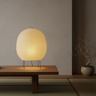 1A Washi Paper Table Lamp | Wabi Sabi Japanese Lantern Table Light | JINSHE