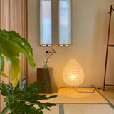 Washi Paper Table Lamp View 4 | Washi Paper Table Lamp | Designer Wabi-Sabi Style | Eye-Comfort Warm Light | JINSHE | JINSHE
