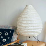 Washi Paper Table Lamp View 5 | Washi Paper Table Lamp | Designer Wabi-Sabi Style | Eye-Comfort Warm Light | JINSHE | JINSHE