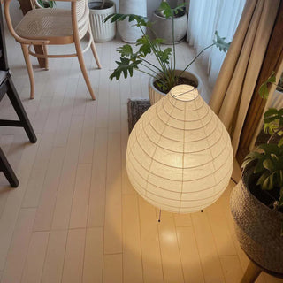 Washi Paper Floor Lamp | Designer Wabi-Sabi Style | Eye-Comfort Warm Light | JINSHE