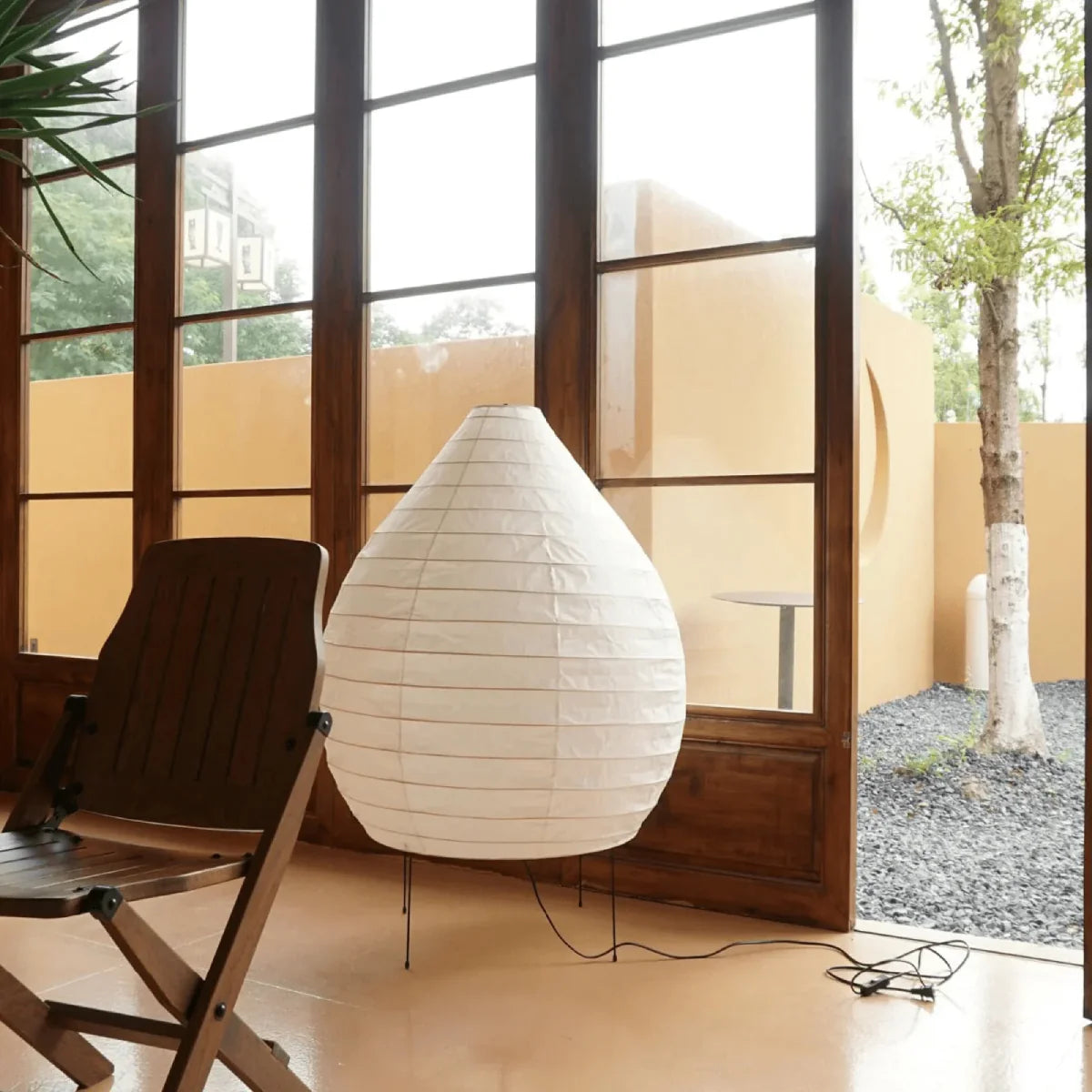 Washi Paper Floor Lamp | Designer Wabi-Sabi Style | Eye-Comfort Warm Light | JINSHE