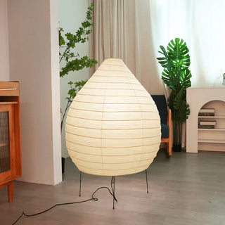 Washi Paper Floor Lamp | Designer Wabi-Sabi Style | Eye-Comfort Warm Light | JINSHE