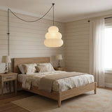 Japanese Washi Paper Pendant Light View 4 | Noguchi Akari 24N Washi Paper Swag Pendant Light | Wabi Sabi Japanese Lantern Pendant | JINSHE | JINSHE