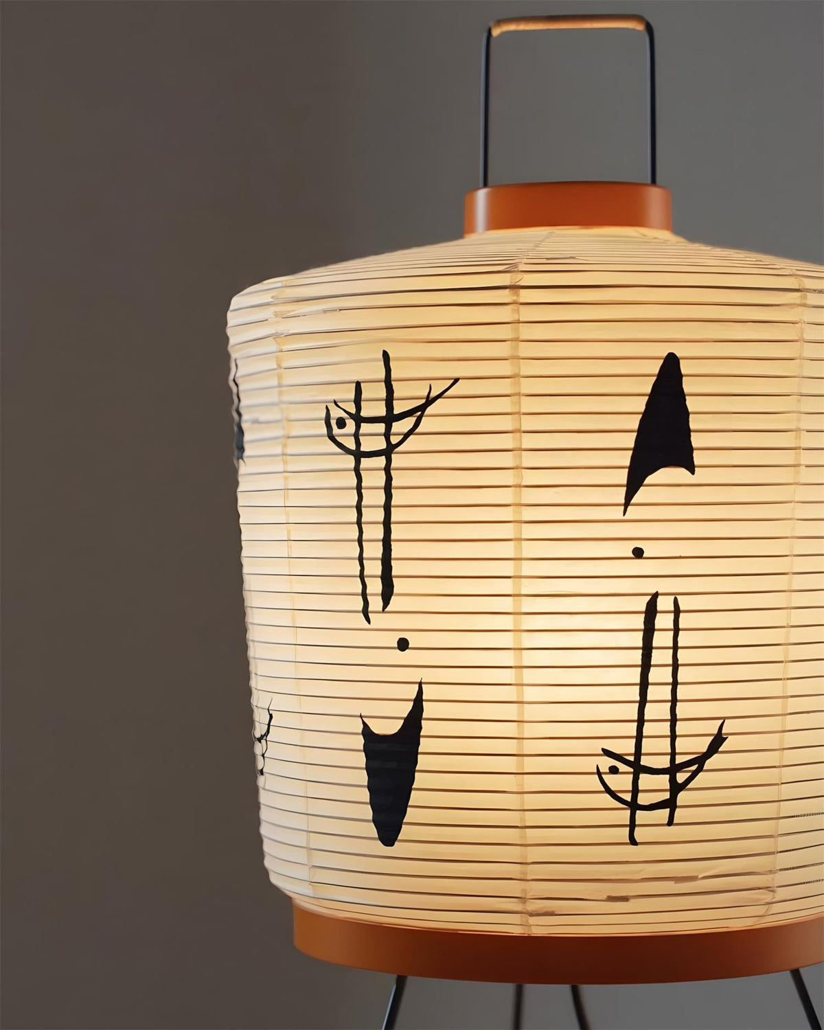 Akari 1P Wabi-Sabi Washi Table Lamp – unlit natural material contrast