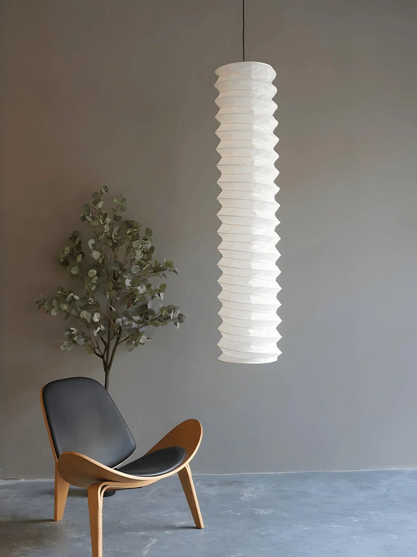 Pendant Light View 7 | Noguchi Akari 31N Dupont Paper Pendant Light | Wabi Sabi Designer Hanging Lamp | JINSHE | JINSHE