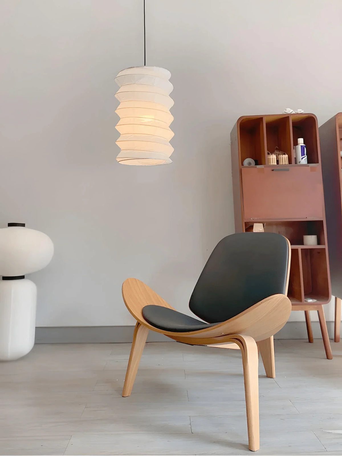 31N Dupont Paper Pendant Light | Wabi Sabi Designer Hanging Lamp | JINSHE
