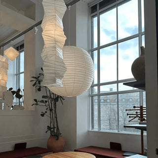 33N Dupont Paper Pendant Lamp | Wabi Sabi Designer Hanging Light | JINSHE