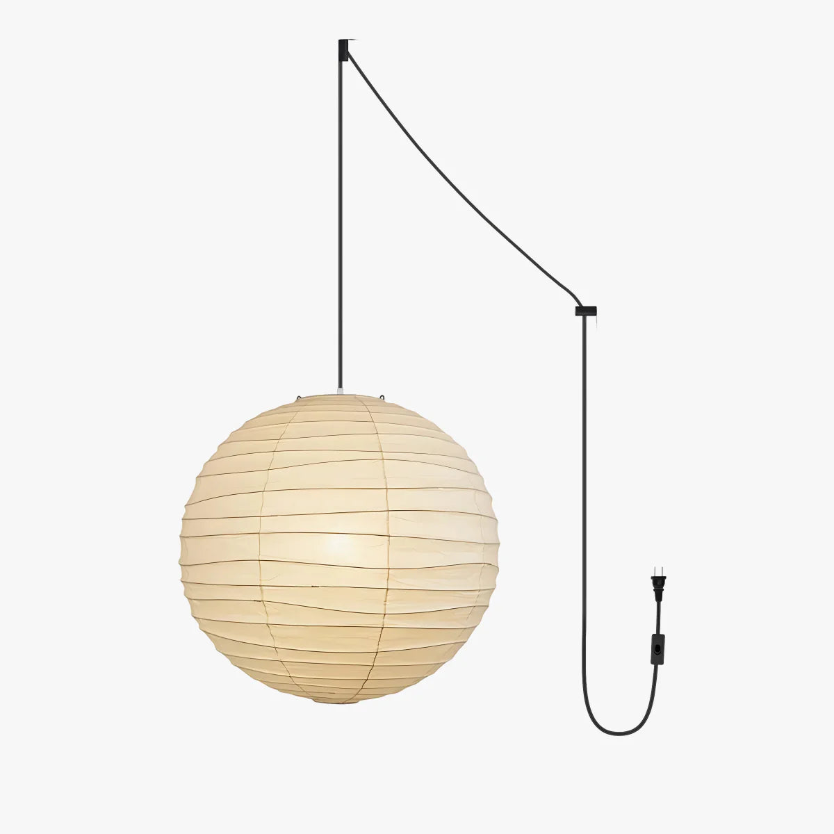 Bamboo Frame Pendant Light | Washi Paper & Bamboo Pendant Light | Designer Wabi-Sabi Style | Eye-Comfort | JINSHE | JINSHE