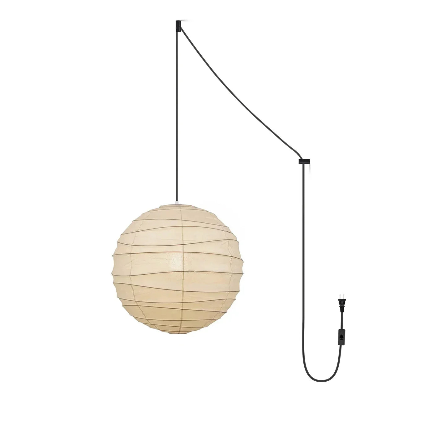 Bamboo Frame Pendant Light View 11 | Washi Paper & Bamboo Pendant Light | Designer Wabi-Sabi Style | Eye-Comfort | JINSHE | JINSHE
