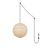Bamboo Frame Pendant Light View 11 | Washi Paper & Bamboo Pendant Light | Designer Wabi-Sabi Style | Eye-Comfort | JINSHE | JINSHE